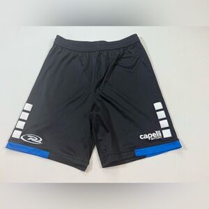 Capelli Rush game day soccer shorts size youth large 14-16 black blue (bin GG56)